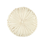 Round Pleated Soft Velvet Decorative Pillow