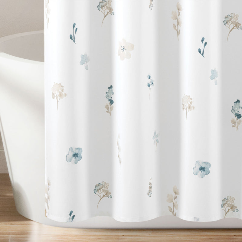 Livia Flora Silver-Infused Antimicrobial Shower Curtain