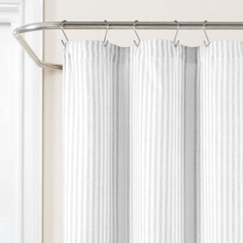 Drew Stripe Silver-Infused Antimicrobial Shower Curtain