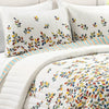 Boho Botanical Leaf Reversible 3 Piece Quilt Set