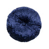 Star Embroidery Crushed Velvet Round Decorative Pillow