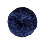 Star Embroidery Crushed Velvet Round Decorative Pillow