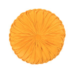 Round Pleated Soft Velvet Decorative Pillow