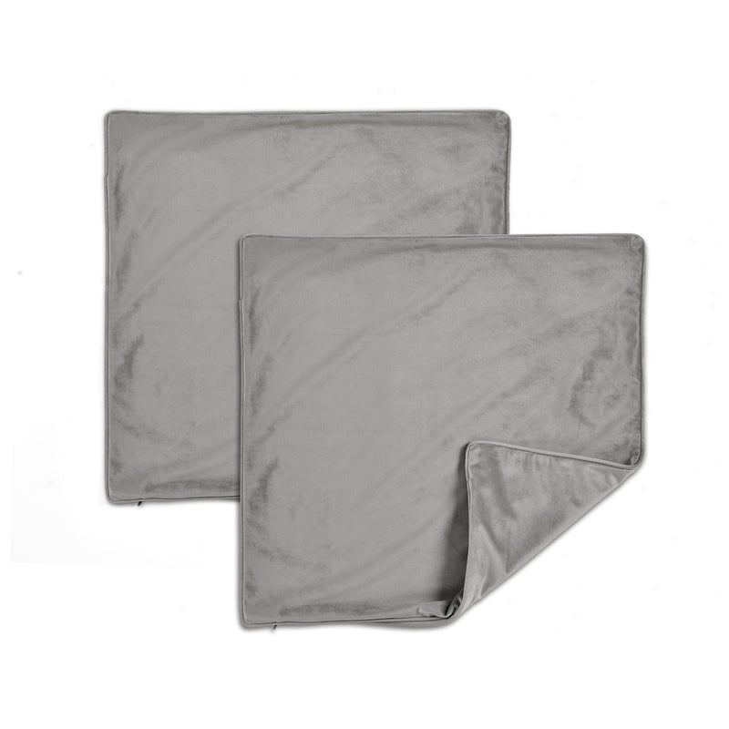 Velvet Solid Decorative Pillow Cover 2-Pack Set
