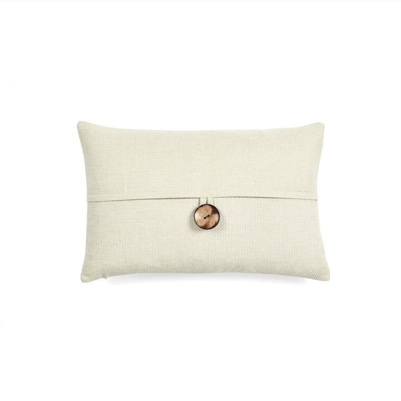 Linen Texture Woven Button Decorative Pillow Cover