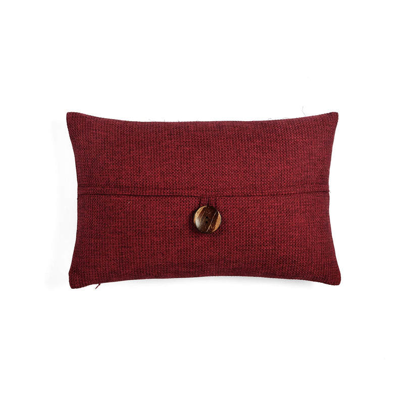 Linen Texture Woven Button Decorative Pillow Cover