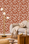 Contemporary Floral Vintage Wallpaper Smart