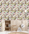 Hares and Mushrooms Wallpaper