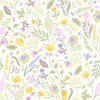 Voguish Yellow and Pink Flowers Wallpaper Vogue