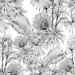 Black and White Tropical Wallpaper
