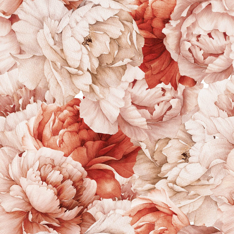 Pastel Gentle Peonies Wallpaper