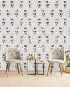 White Wallpaper with Bears