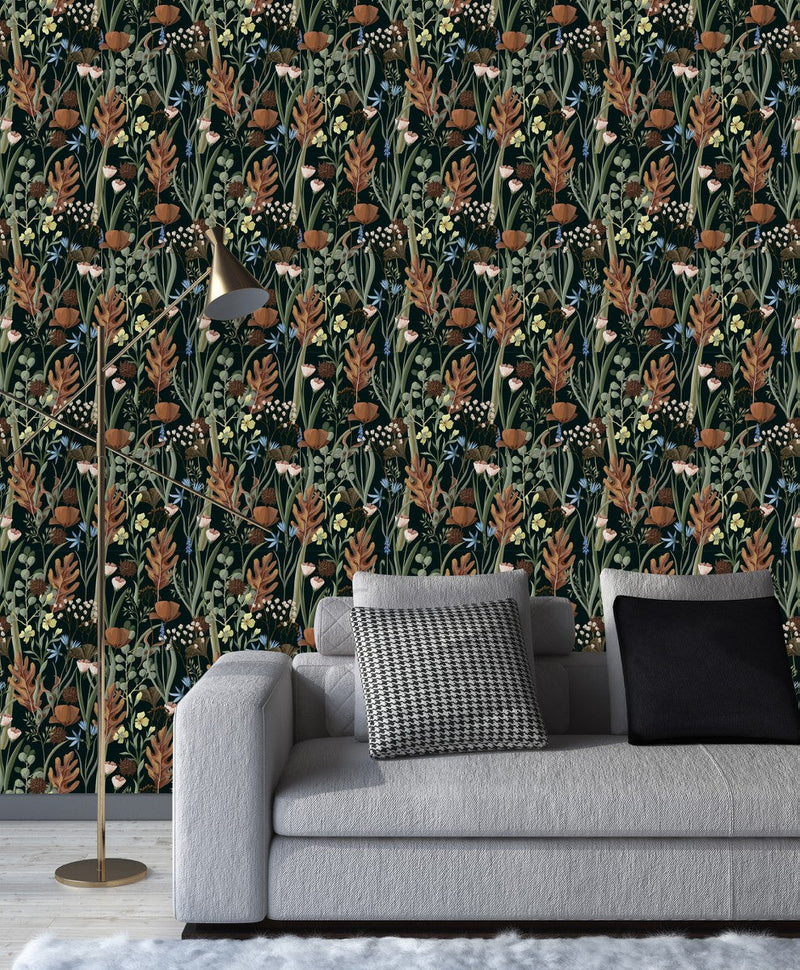 Modish Botanical Plants Wallpaper Fashionable