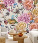 Oak with Flowers Wallpaper
