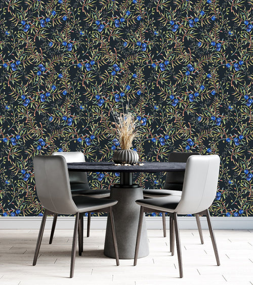 Blueberry Pattern Wallpaper