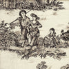 Tailored Bedskirt in Pastorale #1 Black on Cream French Country Toile