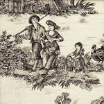 Tailored Bedskirt in Pastorale #1 Black on Cream French Country Toile