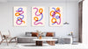 Wavy Abstract Pattern Set of 3 Prints Modern Wall Art Modern Artwork