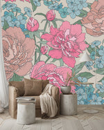 Hand Drawn Flowers Wallpaper
