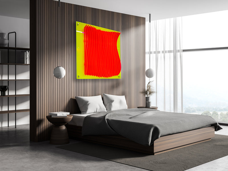 Parametric Wall Art Fluorescent Transparent Acrylic