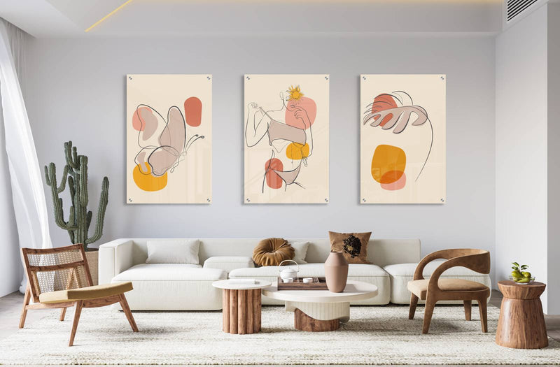 Tenderness Set of 3 Prints Modern Wall Art Modern Artwork