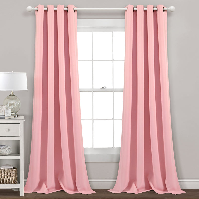 Insulated Grommet Blackout Window Curtain Panel Set