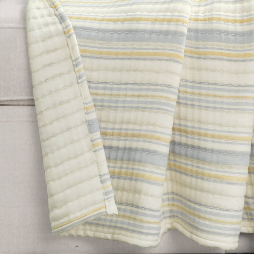Solange Stripe Kantha Pick Stitch Yarn Dyed Cotton Woven Throw