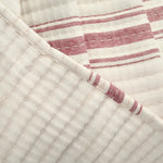 Farmhouse Stripe Kantha Pick Stitch Yarn Dyed Cotton Woven Throw