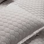 Ella Ruffle Lace 3 Piece Quilt Set