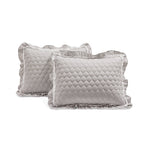 Ella Ruffle Lace 3 Piece Quilt Set