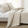 Ella Ruffle Lace 3 Piece Quilt Set