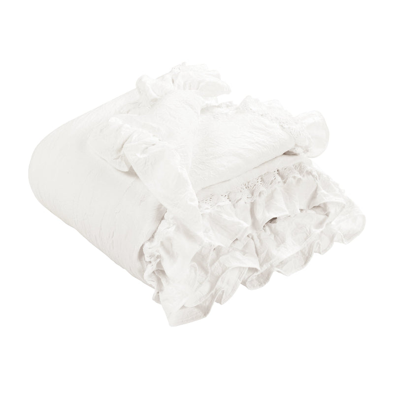 Ella Ruffle Lace Throw