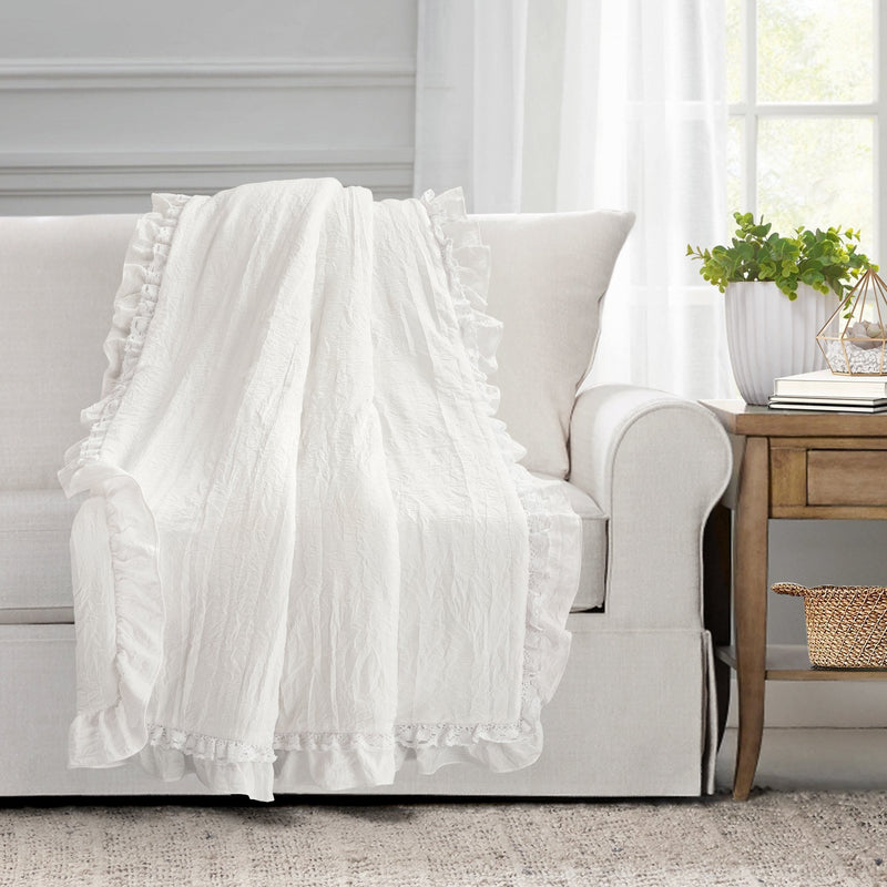 Ella Ruffle Lace Throw