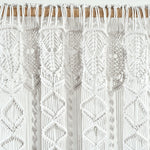 Boho Macrame Textured Cotton Window Curtain