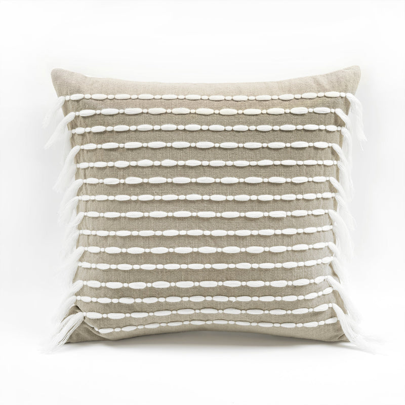 Linear Tassel Cotton Decorative Pillow Cover