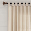 Farmhouse Faux Linen Tab Top Window Curtain Panel