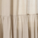 Farmhouse Faux Linen Tab Top Window Curtain Panel