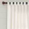 Farmhouse Faux Linen Tab Top Window Curtain Panel