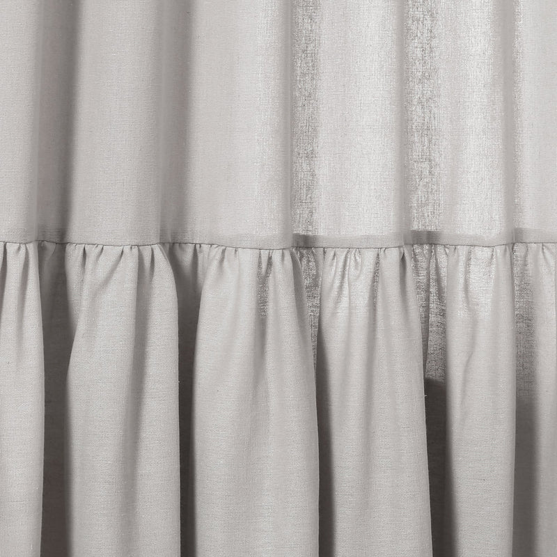 Farmhouse Faux Linen Tab Top Window Curtain Panel