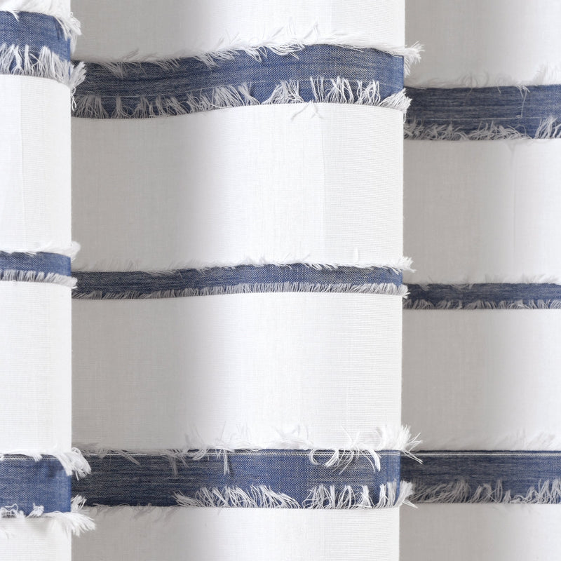 Stripe Clip Jacquard Shower Curtain