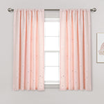 Star Light Filtering Window Curtain Panel Set