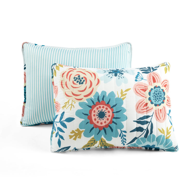 Cottagecore Ariana Flower Reversible Quilt 3 Piece Set