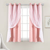 Star Sheer Insulated Grommet Blackout Curtain Panel Set