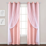Star Sheer Insulated Grommet Blackout Curtain Panel Set