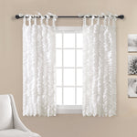 Sophia Ruffle Window Curtain Panel Set
