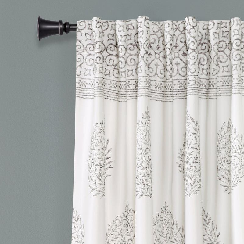 Teardrop Leaf Room Darkening Window Curtain Panel Set