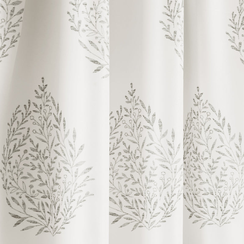 Teardrop Leaf Room Darkening Window Curtain Panel Set