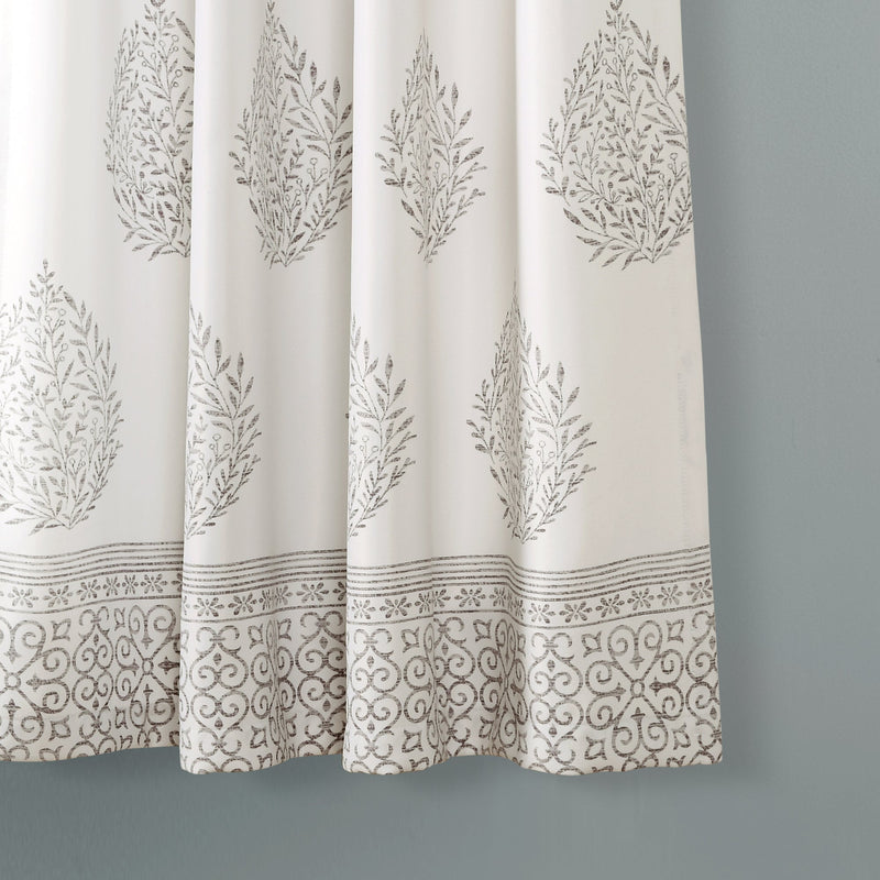 Teardrop Leaf Room Darkening Window Curtain Panel Set