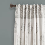 Teardrop Leaf Room Darkening Window Curtain Panel Set