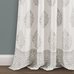 Teardrop Leaf Room Darkening Window Curtain Panel Set
